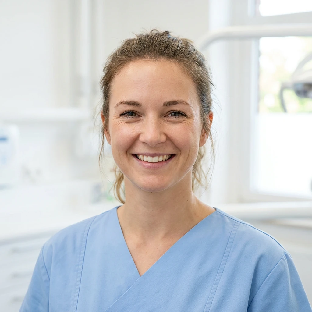 Portrait of Emma Clarke, example owner of Harbour Dental