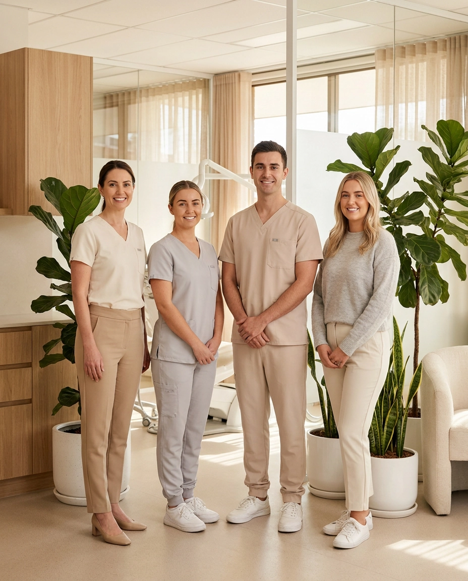 Example photo post: the clinic team standing together